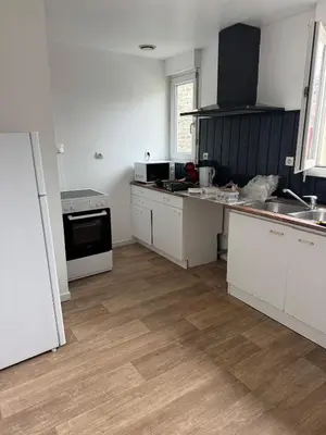 Cuisine ou kitchenette dans l'établissement L' Annexe Barneville Bourg