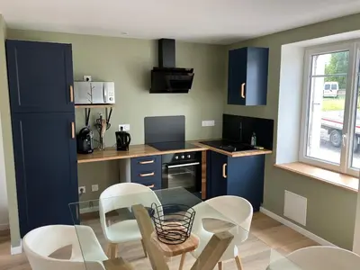 Cuisine ou kitchenette dans l'établissement Gite au coeur de la Baie du Mont Saint-Michel