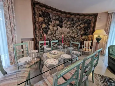 Coin salon dans l'établissement Holiday Home Les Rimains by Interhome