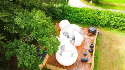 Jardin de l'établissement L'étape en forêt
