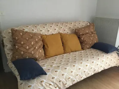 Un ou plusieurs lits dans un hébergement de l'établissement Residence les Goelands