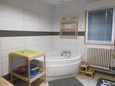 Salle de bains dans l'établissement Chambre d'hotes de la Mousse
