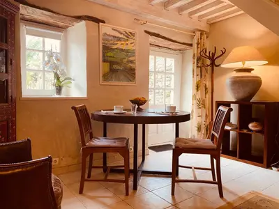Coin salon dans l'établissement Gîte des Fougères
