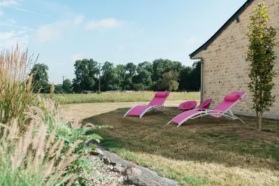 Jardin de l'établissement bayeux maison pierre 3 chambres