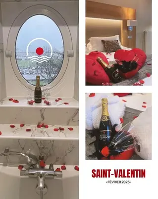 Un ou plusieurs lits dans un hébergement de l'établissement Hotel Le Cercle