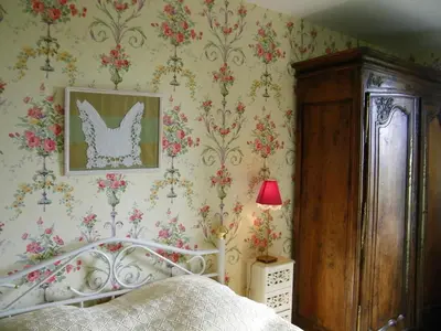 Un ou plusieurs lits dans un hébergement de l'établissement Chambre d'hotes La Jaunais