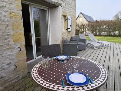 Coin salon dans l'établissement Gîte Le Val de Marigny 2 personnes