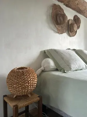 Un ou plusieurs lits dans un hébergement de l'établissement Chambres d'Hôtes Manoir Du Chêne