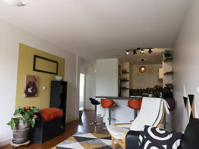 Coin salon dans l'établissement Appartements Caen Centre