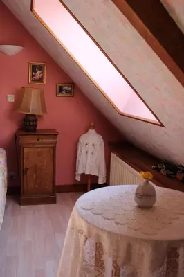 Un ou plusieurs lits dans un hébergement de l'établissement Gîte/Guest House close to the Mont Saint Michel