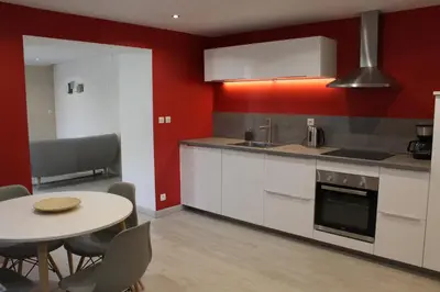 Cuisine ou kitchenette dans l'établissement L'Annexe du Clos d'Esquay
