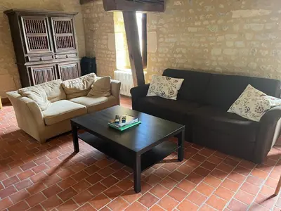 Coin salon dans l'établissement Ferme manoir de Cremel