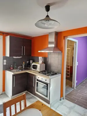 Cuisine ou kitchenette dans l'établissement gites de l'archange
