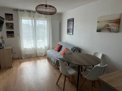 Coin salon dans l'établissement Cabourg Proche Thalasso