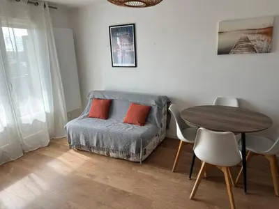 Coin salon dans l'établissement Cabourg Proche Thalasso