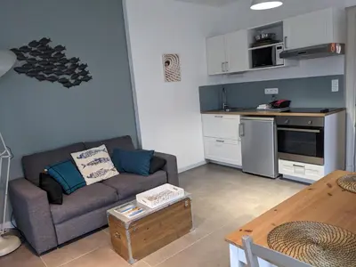 Cuisine ou kitchenette dans l'établissement La corderie du Lude