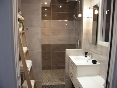 Salle de bains dans l'établissement Bel appartement vue sur mer