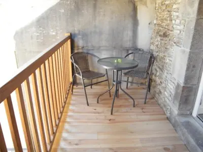 Balcon ou terrasse dans l'établissement Bel appartement vue sur mer