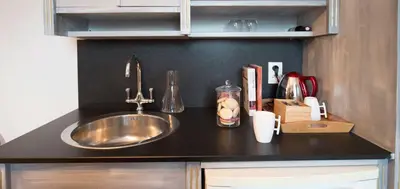 Cuisine ou kitchenette dans l'établissement Le Mascaret - Restaurant Hotel Spa - Teritoria