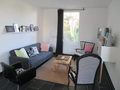 Coin salon dans l'établissement Villa Liluda
