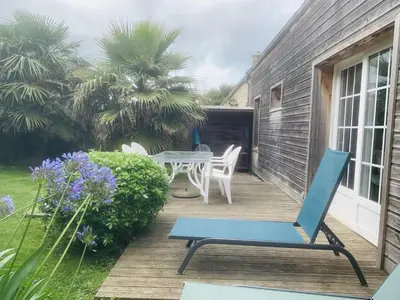 Jardin de l'établissement Cottage in Cosqueville near Normandy Coast
