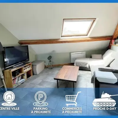 Les combles de l Aure Grand studio cosy confortable classé 3 étoiles centre Bayeux 2 mn à pied cathédrale proche plages du débarquement