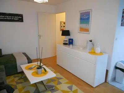 Coin salon dans l'établissement Cabourg Mathilde