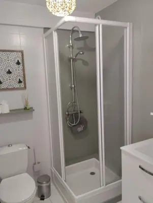 Salle de bains dans l'établissement Le Manoir de la Pichardière