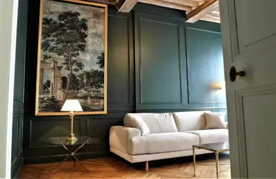 Coin salon dans l'établissement Les chambres de l'Abbaye