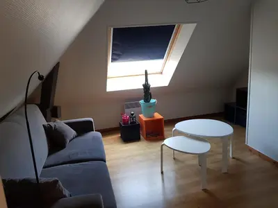 Coin salon dans l'établissement Appartement Hyper centre - Quartier du château de Vire
