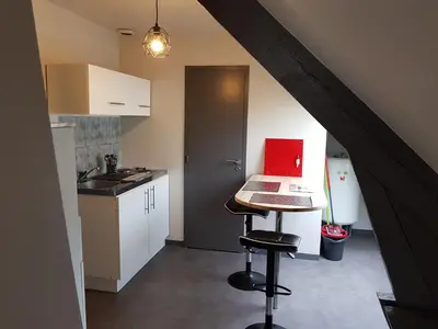 Cuisine ou kitchenette dans l'établissement Appartement Hyper centre - Quartier du château de Vire