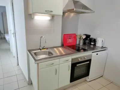 Cuisine ou kitchenette dans l'établissement Gîte La Buhennerie 2 personnes