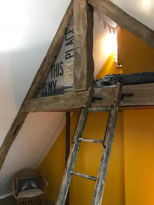 Un ou plusieurs lits superposés dans un hébergement de l'établissement La Closerie Teranga