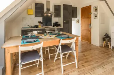 Cuisine ou kitchenette dans l'établissement Le 45
