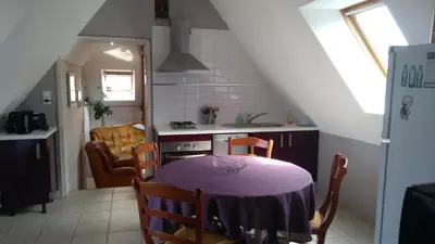 Cuisine ou kitchenette dans l'établissement Les gîtes de Lyly