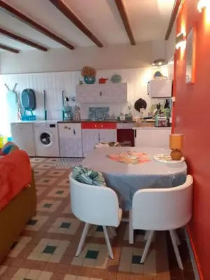 Cuisine ou kitchenette dans l'établissement Rêve du Revert