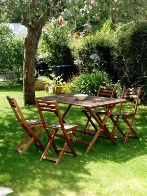 Jardin de l'établissement Maison de vacances cosy