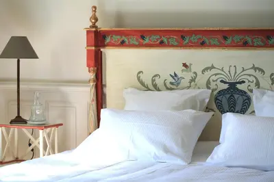 Un ou plusieurs lits dans un hébergement de l'établissement Le Manoir de La Fieffe