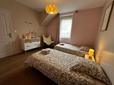 Un ou plusieurs lits dans un hébergement de l'établissement Maison d'Alice - avec SPA