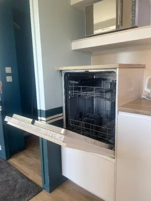 Cuisine ou kitchenette dans l'établissement Les sapins verts -inspiration deluxe
