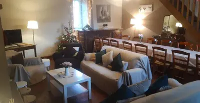Coin salon dans l'établissement la ferme des epis