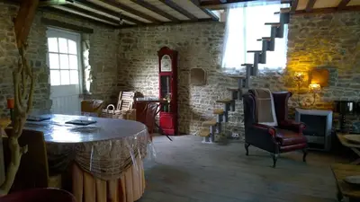 Coin salon dans l'établissement La Ferme Blanche