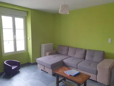 Coin salon dans l'établissement Villa centre ville à 100m de la plage, pour 20 personnes