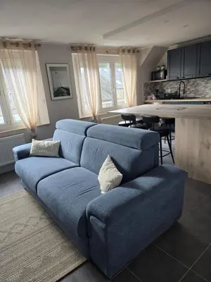 Coin salon dans l'établissement Port de La Houle - Beau 3 pièces classé 3 étoiles avec garage privé