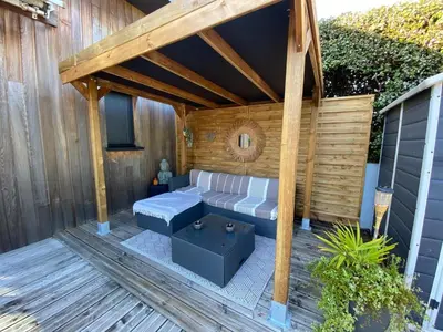 Balcon ou terrasse dans l'établissement Holiday Home in Normandy near Sandy Beaches