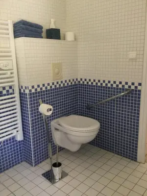 Salle de bains dans l'établissement Gîte de la Butte