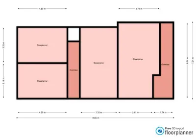 Plan de l'établissement Gite Rouge and la Ferme Blanche