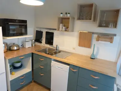Cuisine ou kitchenette dans l'établissement LA SAPINIERE