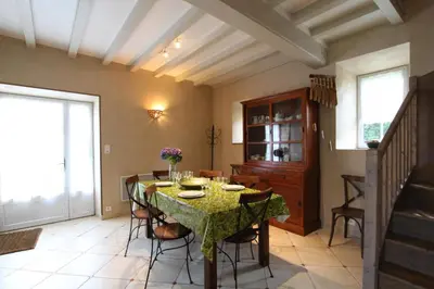 Coin salon dans l'établissement Le cottage de Savigny