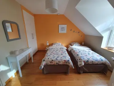 Un ou plusieurs lits dans un hébergement de l'établissement Gîte La Motte